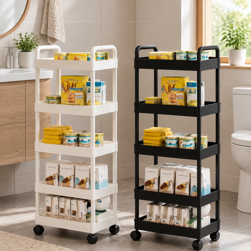 Book Cart Rolling - Carrito de Almacenamiento Rodante de 5