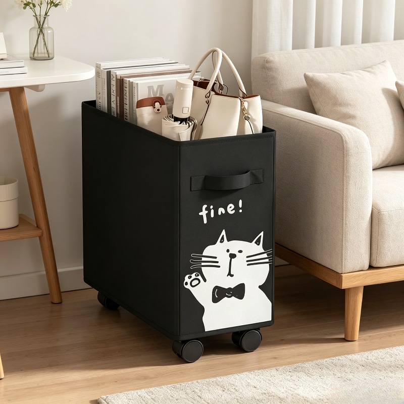Book Cart Rolling - Carrito de Almacenamiento Plegable con Ruedas