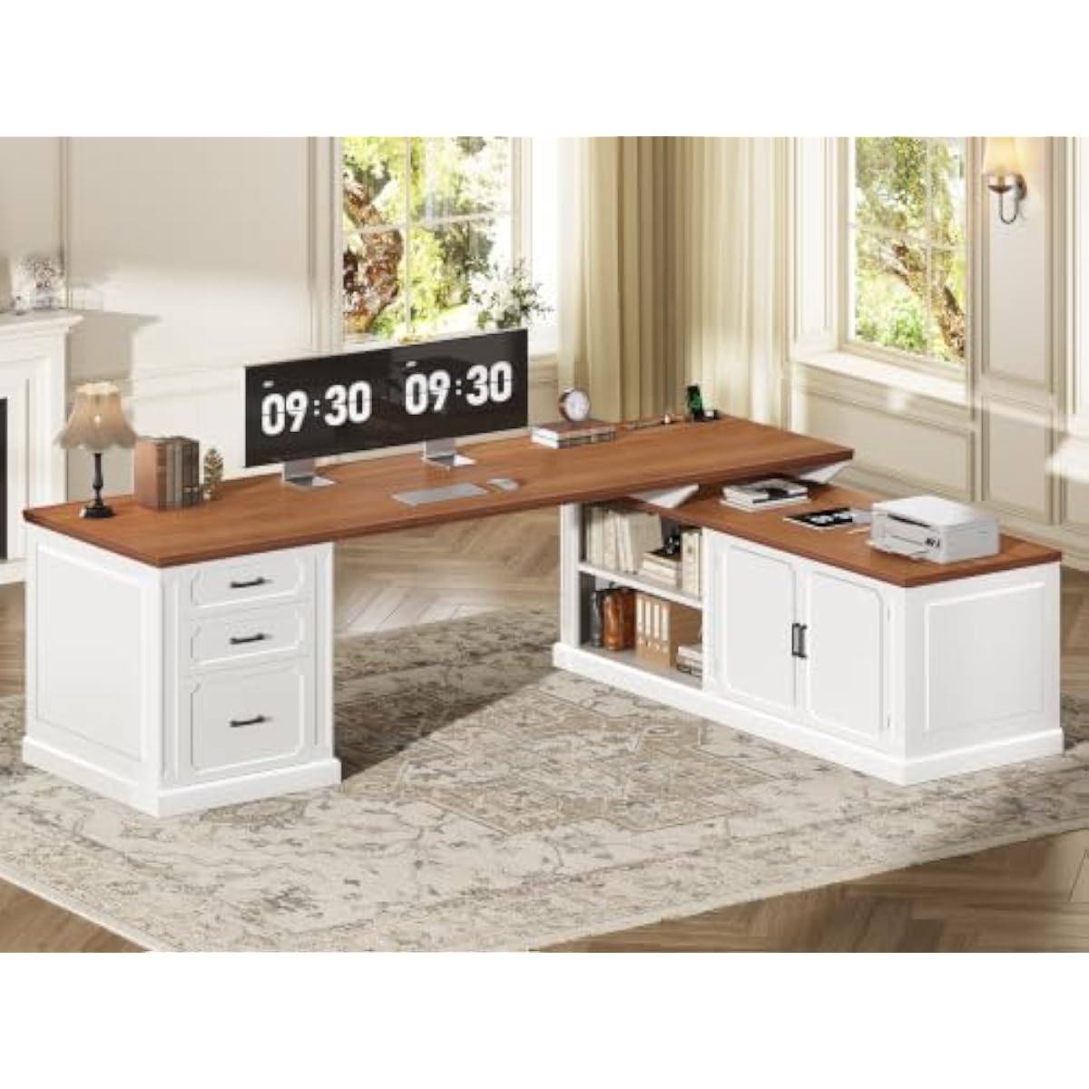 Office Furniture Plus - Estación de trabajo en forma de