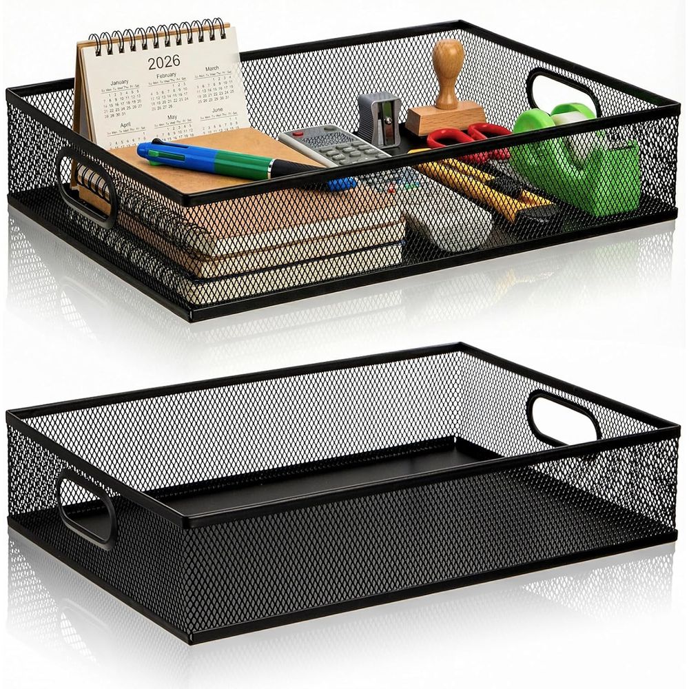 Paper Basket Mesh - Organizador de Escritorio de Malla Metálica