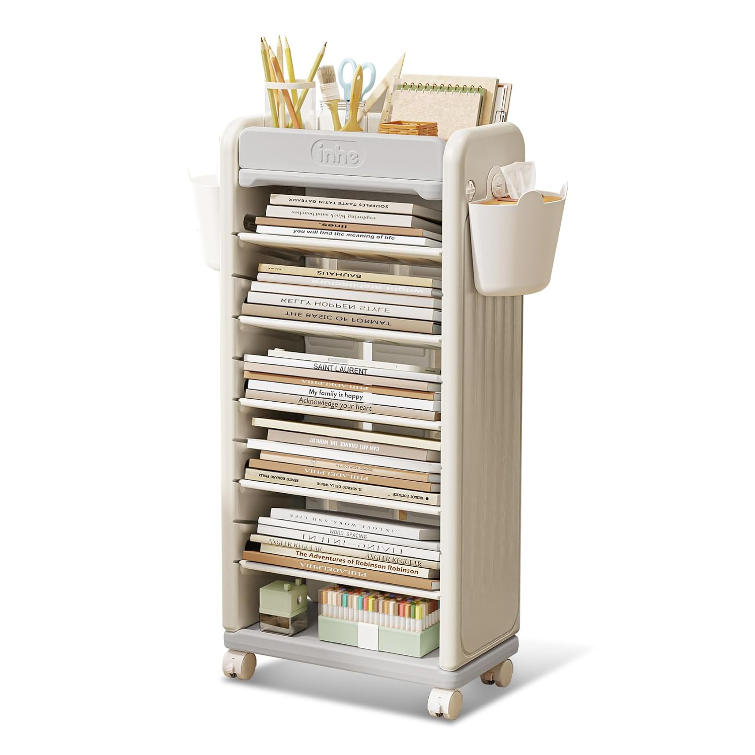 ®   Carrito para Libros de 7 N - Book Cart Rolling reseña y precio
