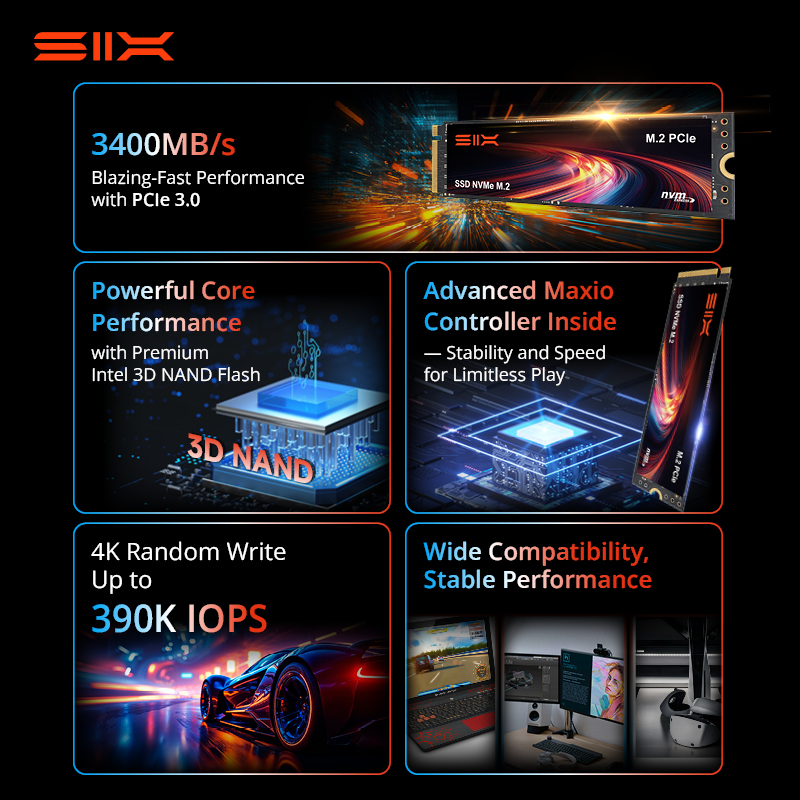 SIX X4000 3400 MB/s M.2 PCIe 3 - Work Office Furniture reseña y precio