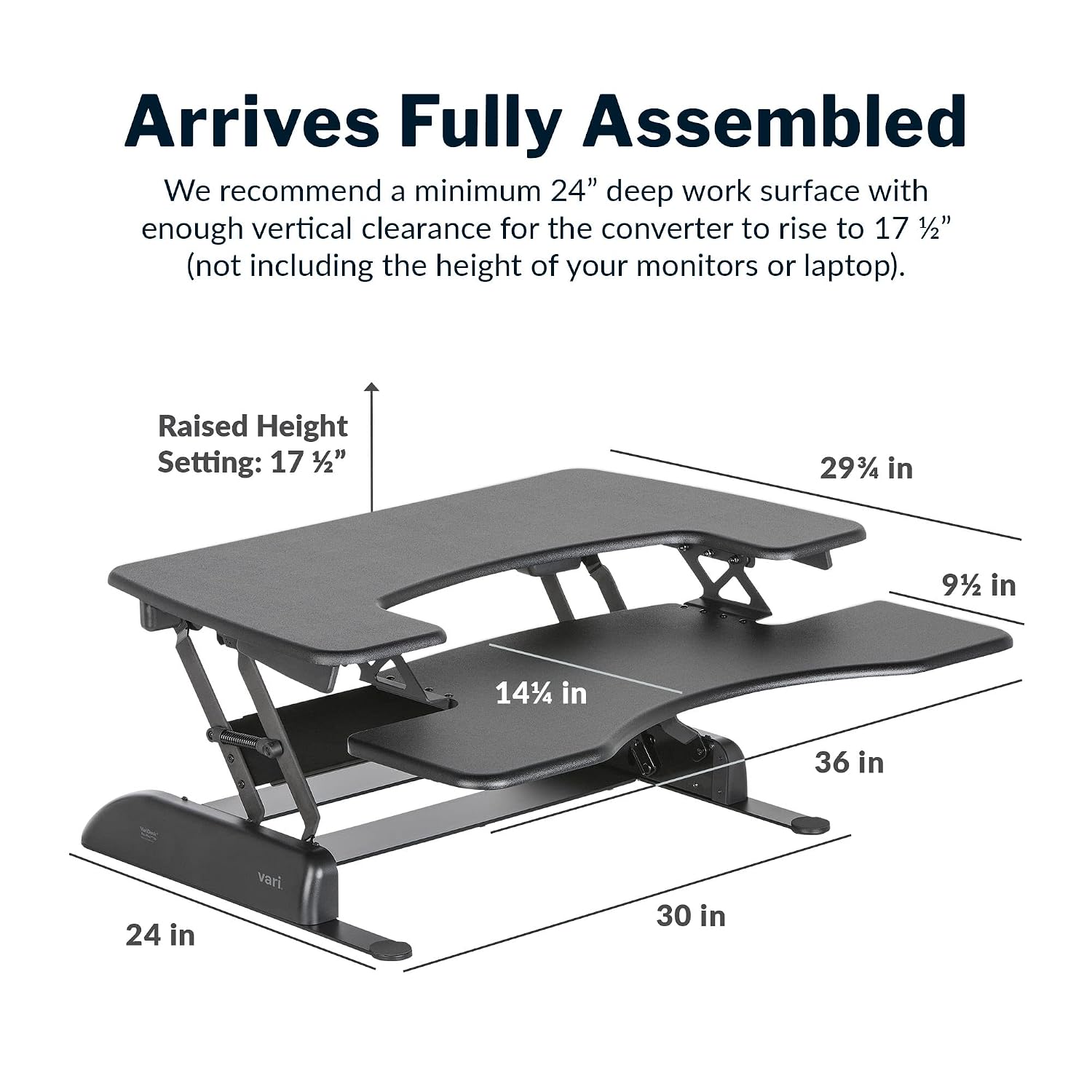 Desk Pro Plus 36 - Convertidor - Office Furniture Plus reseña y precio