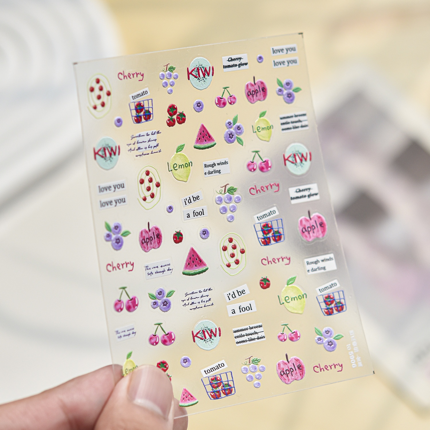 Pegatinas 5D para Uñas con Fru - Paper Basket Mesh reseña y precio