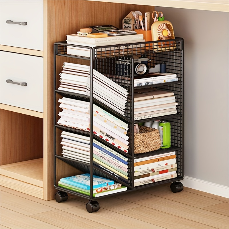 Carro rodante para libros, est - Book Cart Rolling reseña y precio